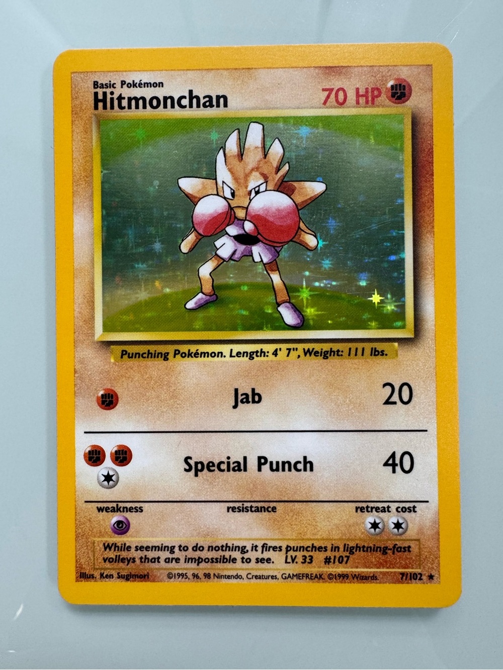 Hitmonchan Pokémon Card Holo